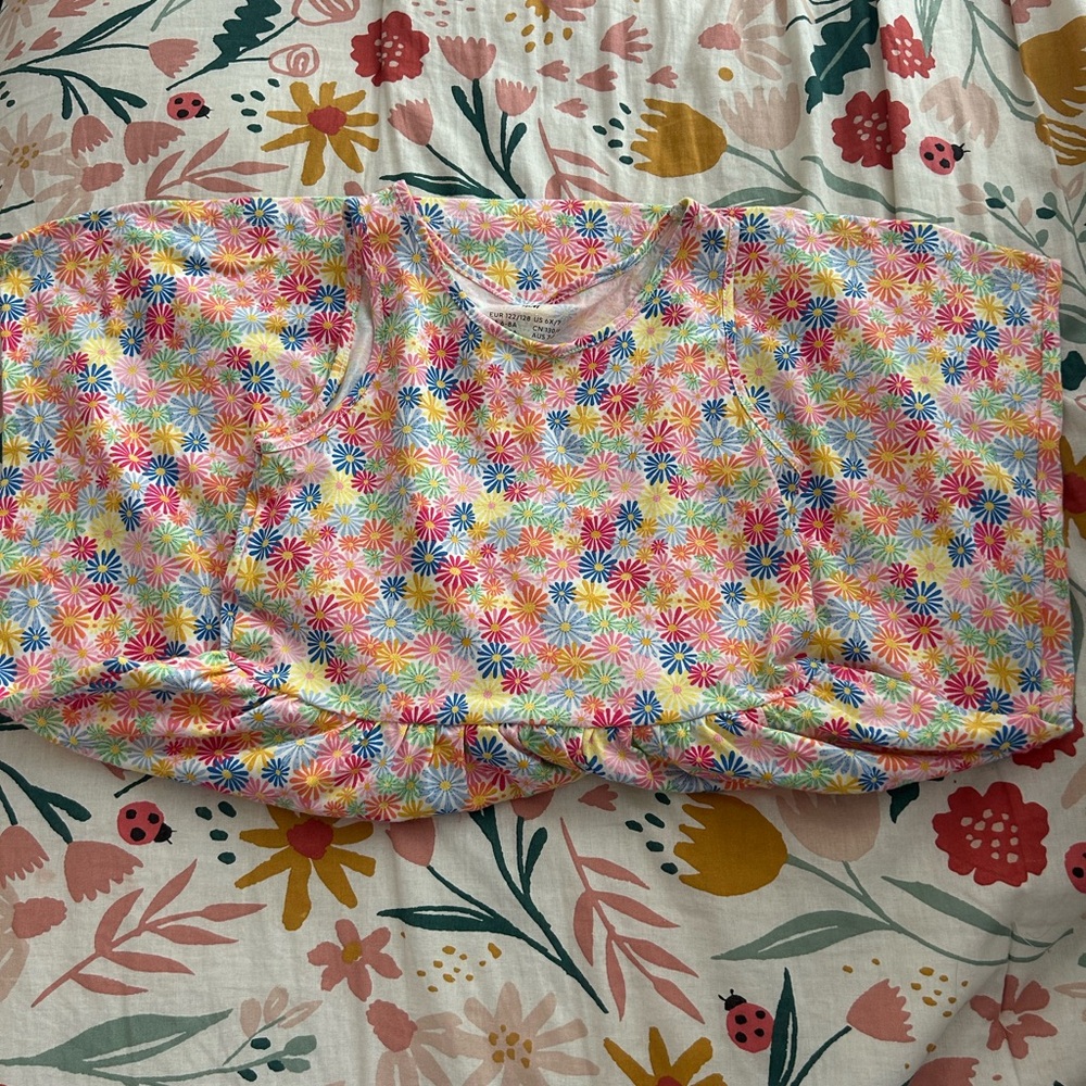 H&M Colorful Floral Kids Crop Top
